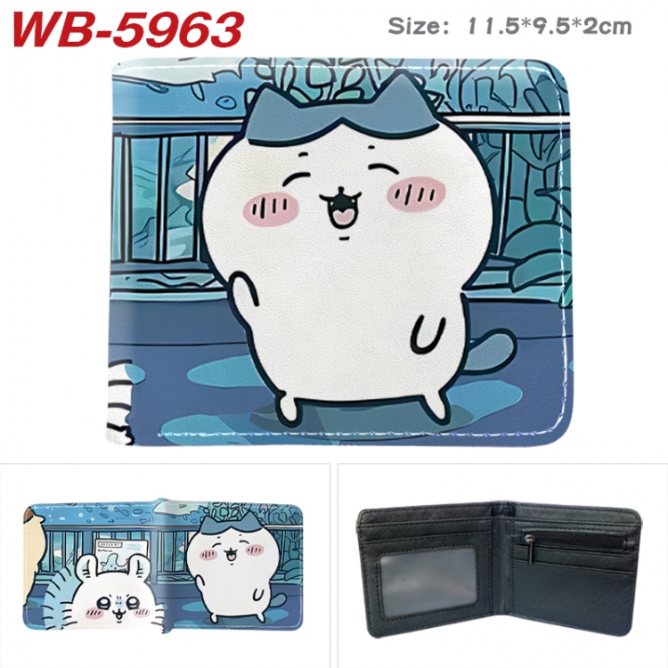 Chiiikawa Animation color PU leather half fold wallet 11.5X9X2CM WB-5963