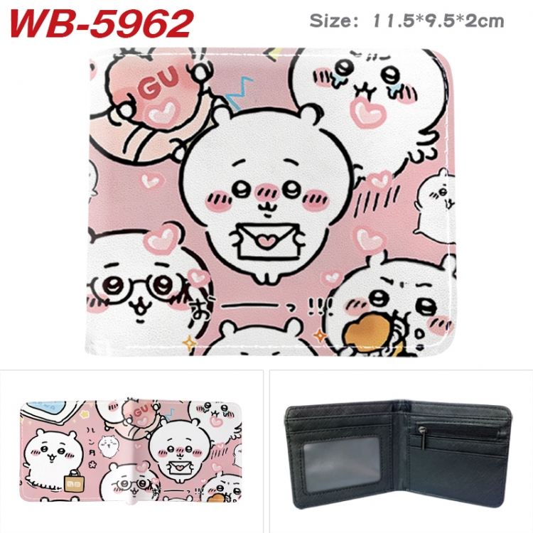 Chiiikawa Animation color PU leather half fold wallet 11.5X9X2CM WB-5962