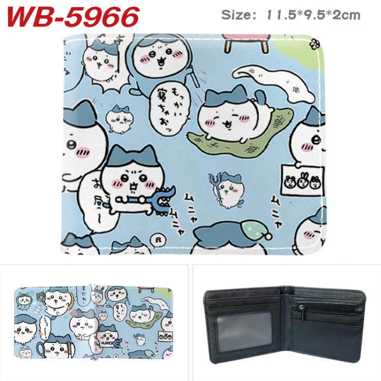 Chiiikawa Animation color PU leather half fold wallet 11.5X9X2CM  WB-5966