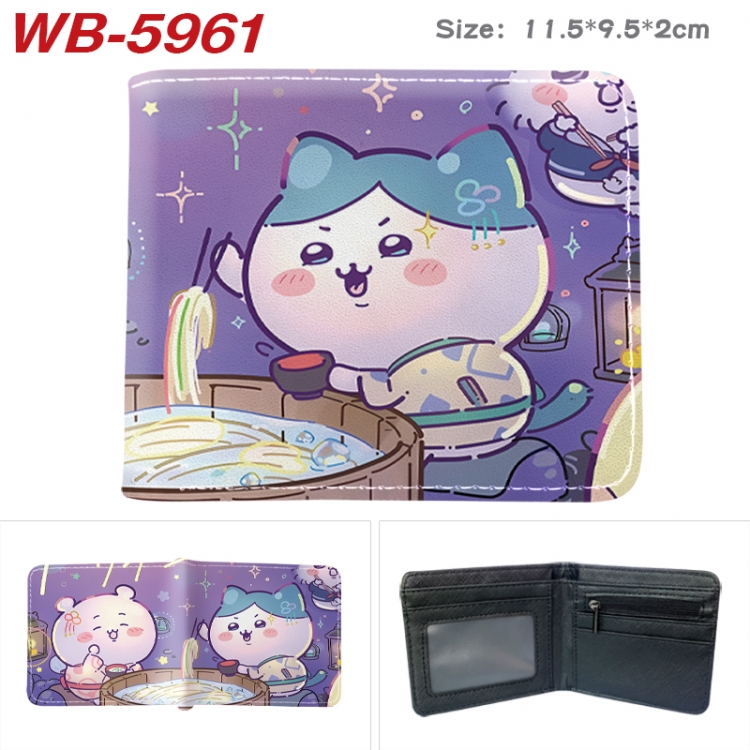 Chiiikawa Animation color PU leather half fold wallet 11.5X9X2CM WB-5961