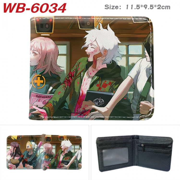 Dangan-Ronpa Animation color PU leather half fold wallet 11.5X9X2CM  WB-6034