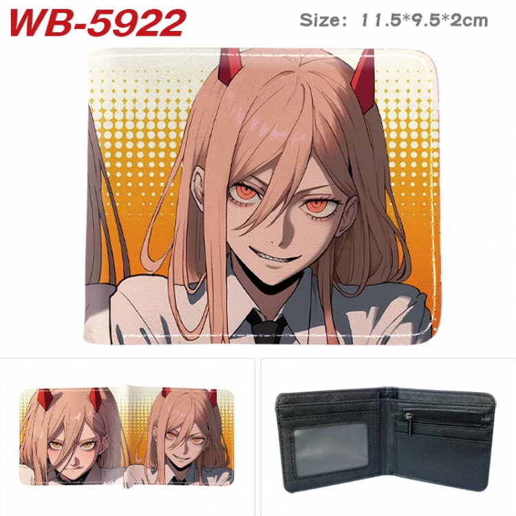 Chainsaw man Animation color PU leather half fold wallet 11.5X9X2CM WB-5922