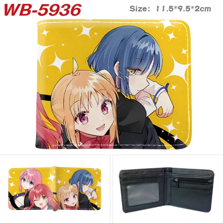 BOCCHI THE ROCK! Animation color PU leather half fold wallet 11.5X9X2CM  WB-5936