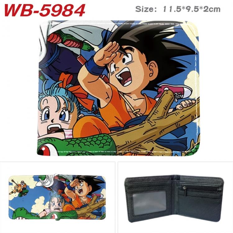 DRAGON BALL Animation color PU leather half fold wallet 11.5X9X2CM WB-5984