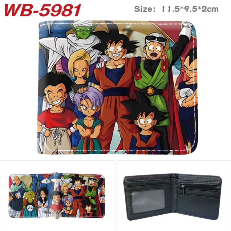 DRAGON BALL Animation color PU leather half fold wallet 11.5X9X2CM  WB-5981