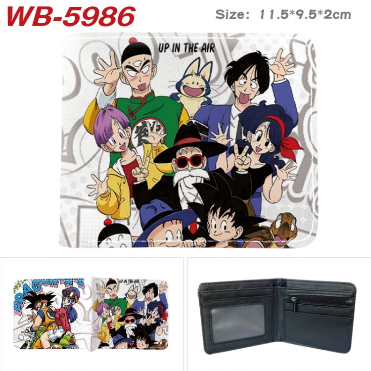 DRAGON BALL Animation color PU leather half fold wallet 11.5X9X2CM WB-5986