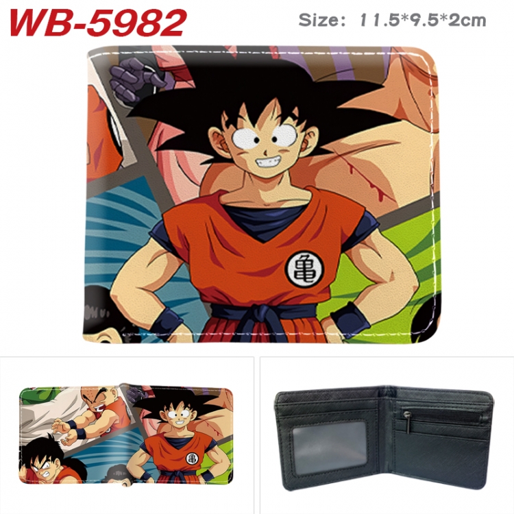 DRAGON BALL Animation color PU leather half fold wallet 11.5X9X2CM  WB-5982