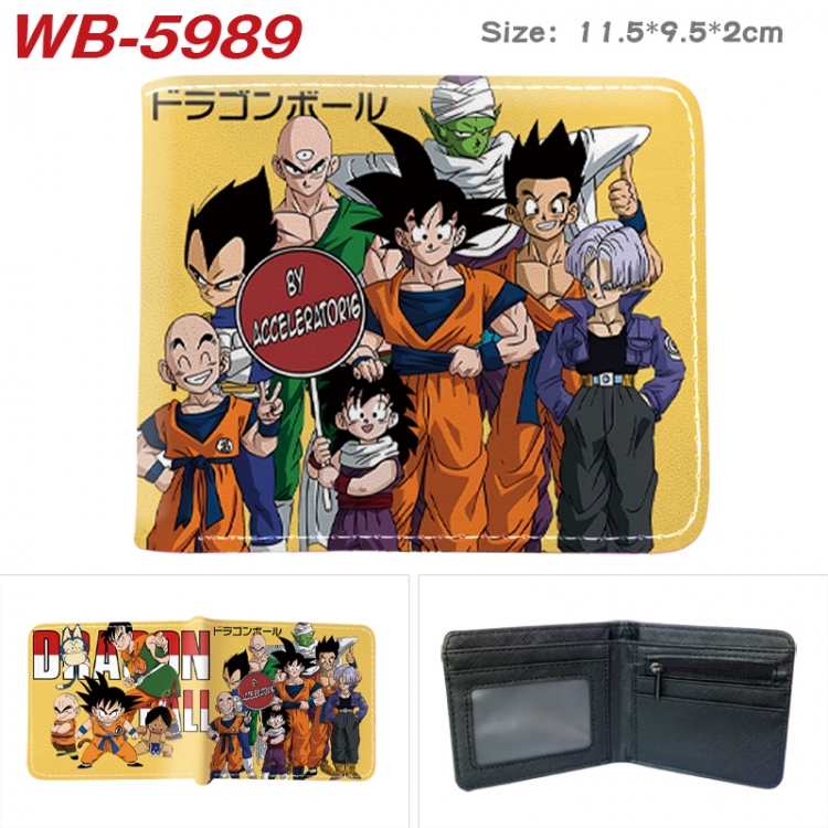 DRAGON BALL Animation color PU leather half fold wallet 11.5X9X2CM WB-5989