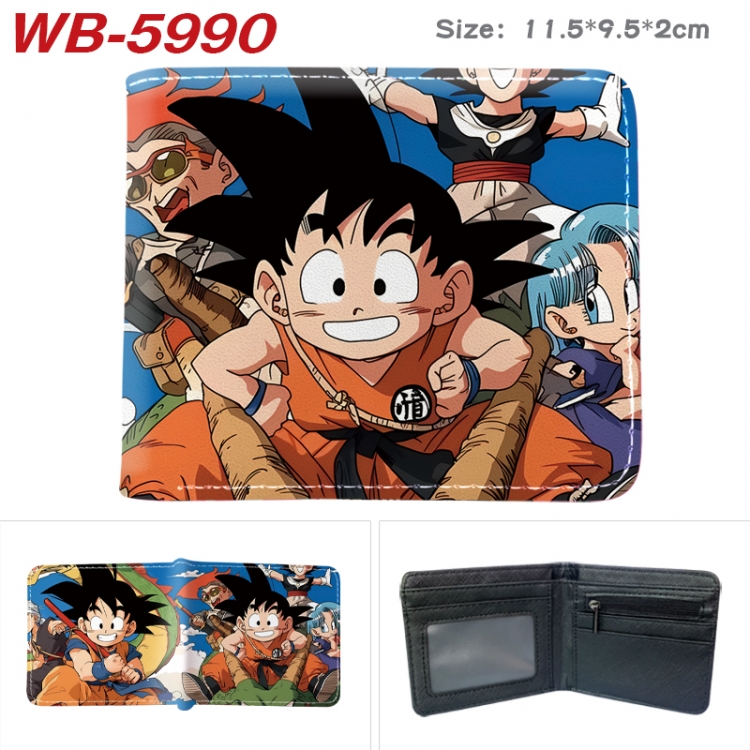 DRAGON BALL Animation color PU leather half fold wallet 11.5X9X2CM WB-5990