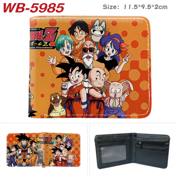 DRAGON BALL Animation color PU leather half fold wallet 11.5X9X2CM WB-5985