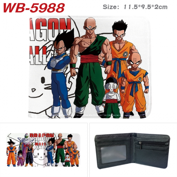 DRAGON BALL Animation color PU leather half fold wallet 11.5X9X2CM WB-5988