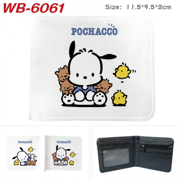 sanrio Animation color PU leather half fold wallet 11.5X9X2CM WB-6061