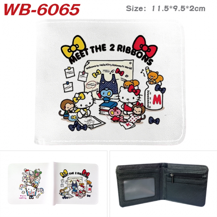 sanrio Animation color PU leather half fold wallet 11.5X9X2CM WB-6065