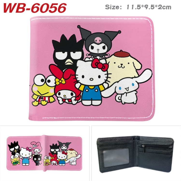 sanrio Animation color PU leather half fold wallet 11.5X9X2CM WB-6056