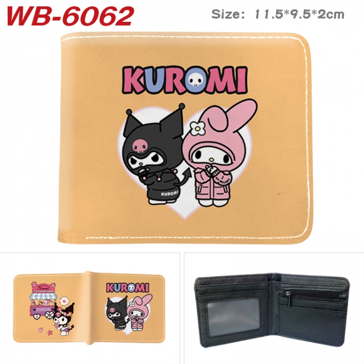 sanrio Animation color PU leather half fold wallet 11.5X9X2CM  WB-6062