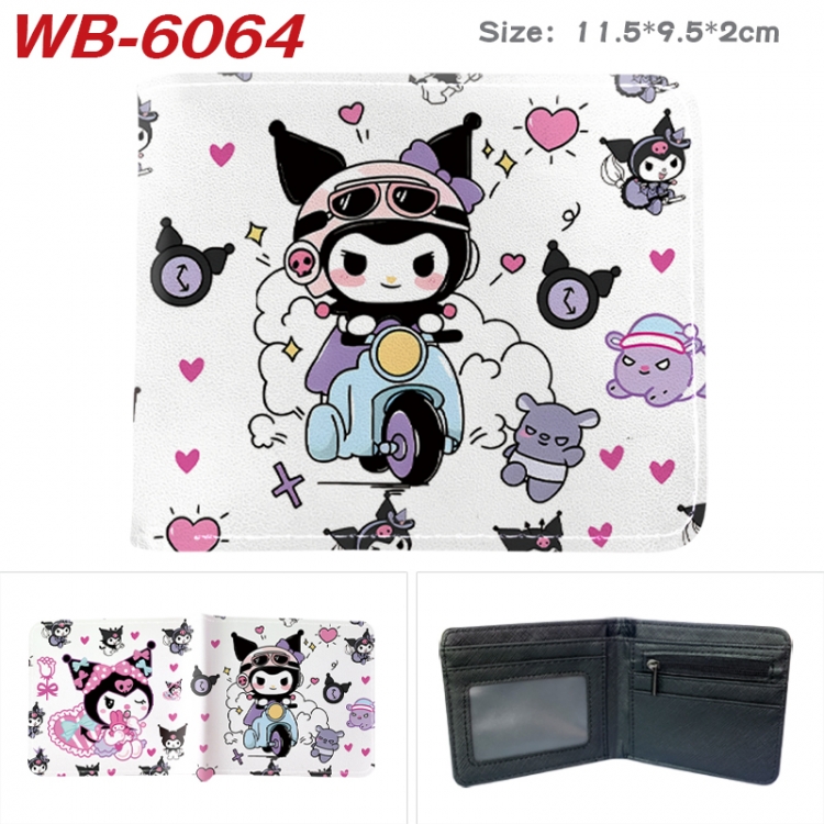 sanrio Animation color PU leather half fold wallet 11.5X9X2CM WB-6064