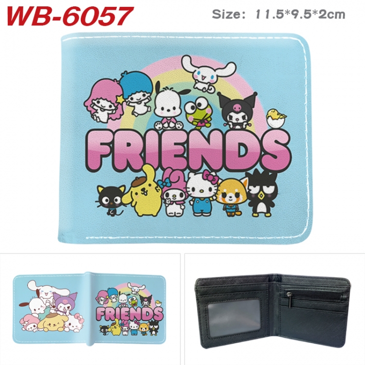 sanrio Animation color PU leather half fold wallet 11.5X9X2CM WB-6057