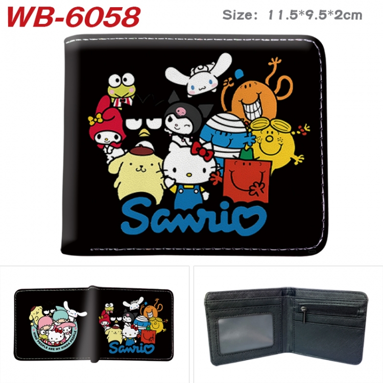 sanrio Animation color PU leather half fold wallet 11.5X9X2CM WB-6058