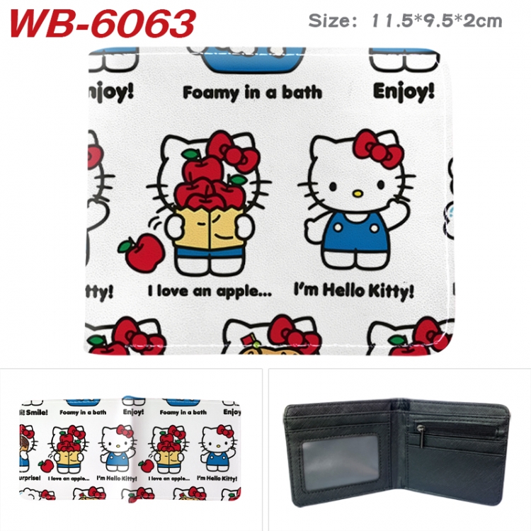 sanrio Animation color PU leather half fold wallet 11.5X9X2CM WB-6063