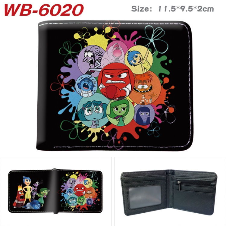 Inside Out Animation color PU leather half fold wallet 11.5X9X2CM  WB-6020