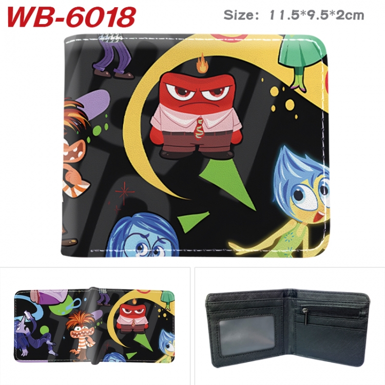 Inside Out Animation color PU leather half fold wallet 11.5X9X2CM WB-6018