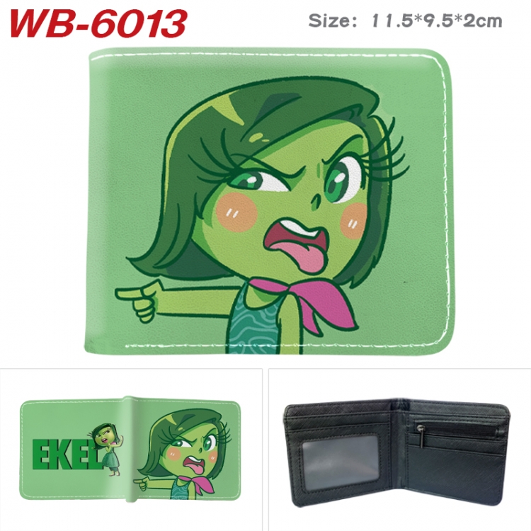 Inside Out Animation color PU leather half fold wallet 11.5X9X2CM  WB-6013