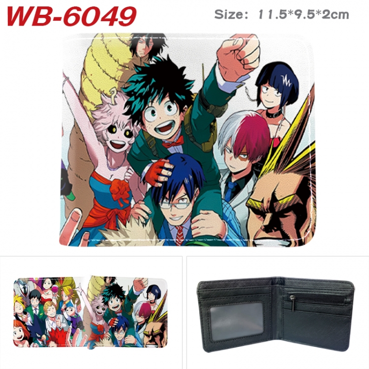 My Hero Academia Animation color PU leather half fold wallet 11.5X9X2CM  WB-6049