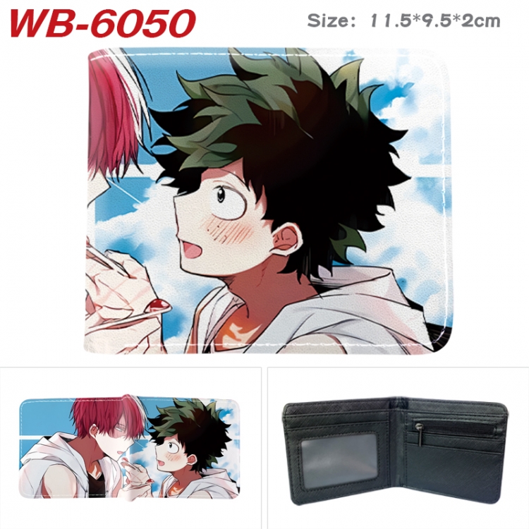 My Hero Academia Animation color PU leather half fold wallet 11.5X9X2CM  WB-6050