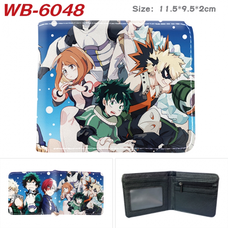 My Hero Academia Animation color PU leather half fold wallet 11.5X9X2CM WB-6048