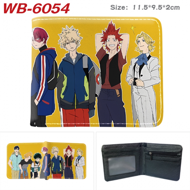 My Hero Academia Animation color PU leather half fold wallet 11.5X9X2CM WB-6054