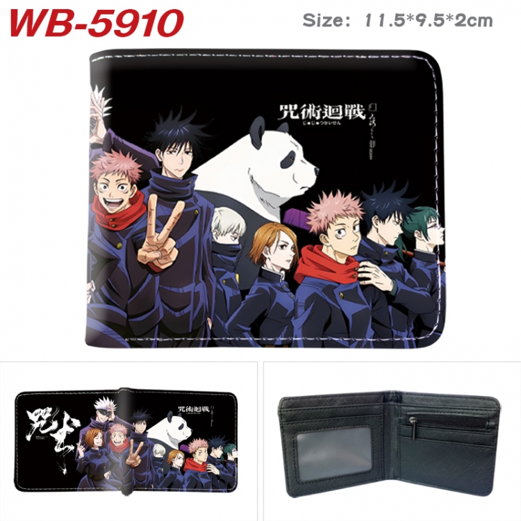 Jujutsu Kaisen Animation color PU leather half fold wallet 11.5X9X2CM WB-5910