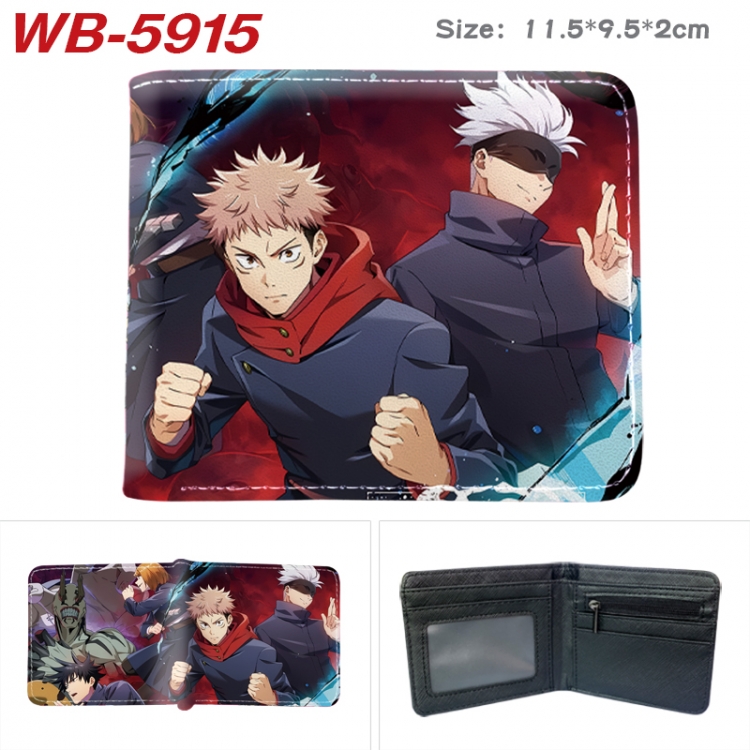 Jujutsu Kaisen Animation color PU leather half fold wallet 11.5X9X2CM WB-5915