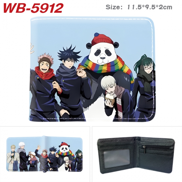 Jujutsu Kaisen Animation color PU leather half fold wallet 11.5X9X2CM WB-5912