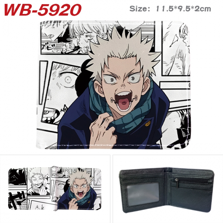 Jujutsu Kaisen Animation color PU leather half fold wallet 11.5X9X2CM WB-5920