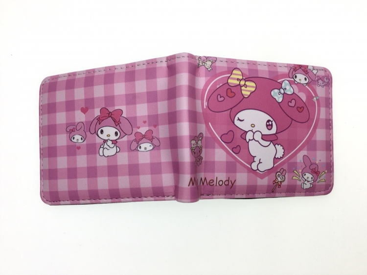 melody Anime two fold  Short wallet 11X9.5CM 60G B-1794