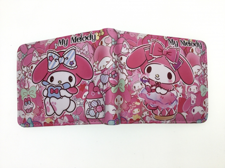 melody Anime two fold  Short wallet 11X9.5CM 60G B-1795