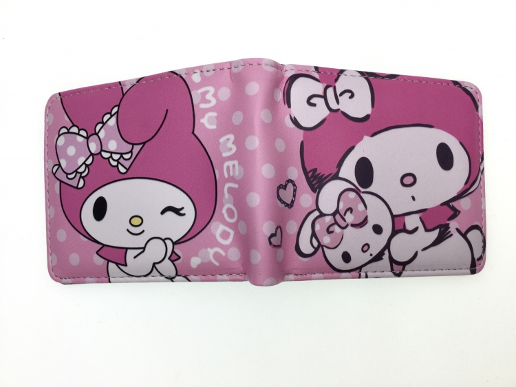 melody Anime two fold  Short wallet 11X9.5CM 60G  B-1796