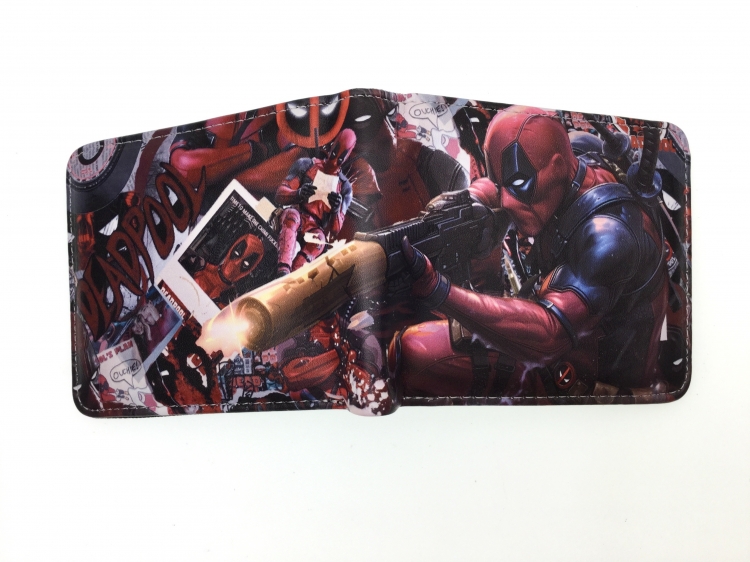 Deadpool Anime two fold  Short wallet 11X9.5CM 60G  B-1786