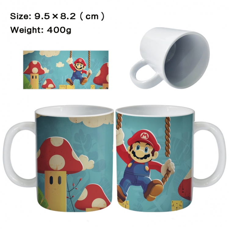 Super Mario Anime peripheral ceramic cup tea cup drinking cup 9.5X8.2cm