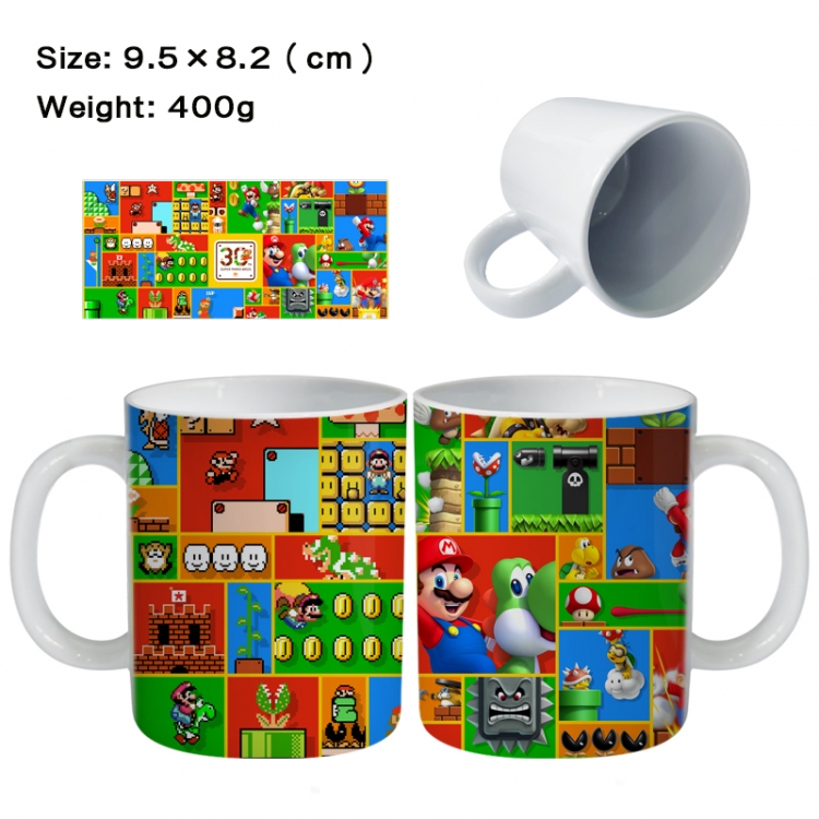 Super Mario Anime peripheral ceramic cup tea cup drinking cup 9.5X8.2cm