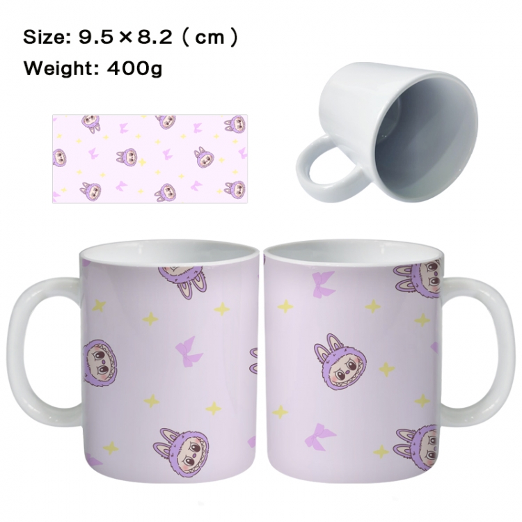 Labubu Anime peripheral ceramic cup tea cup drinking cup 9.5X8.2cm