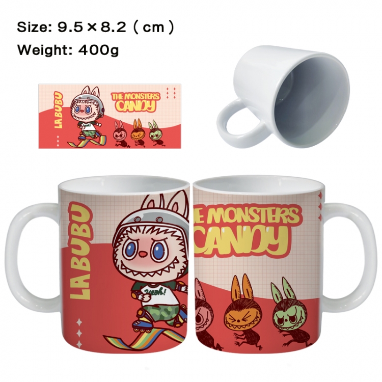 Labubu Anime peripheral ceramic cup tea cup drinking cup 9.5X8.2cm