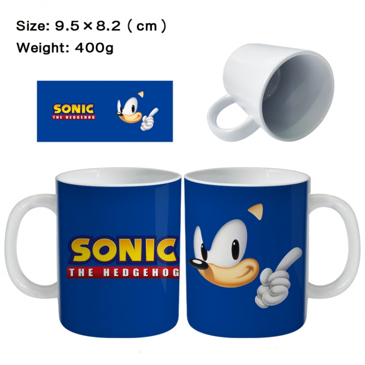 Sonic The Hedgehog Anime peripheral ceramic cup tea cup drinking cup 9.5X8.2cm