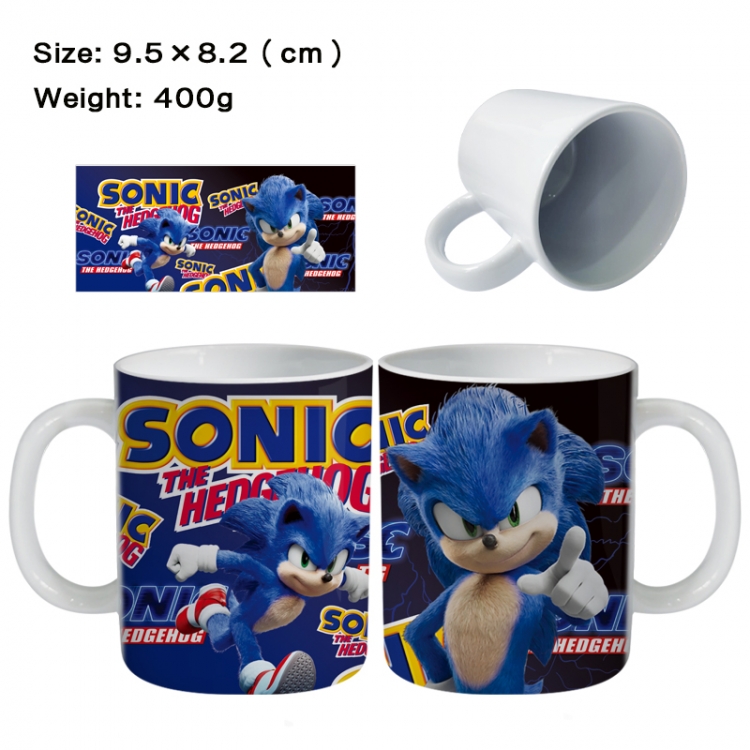 Sonic The Hedgehog Anime peripheral ceramic cup tea cup drinking cup 9.5X8.2cm