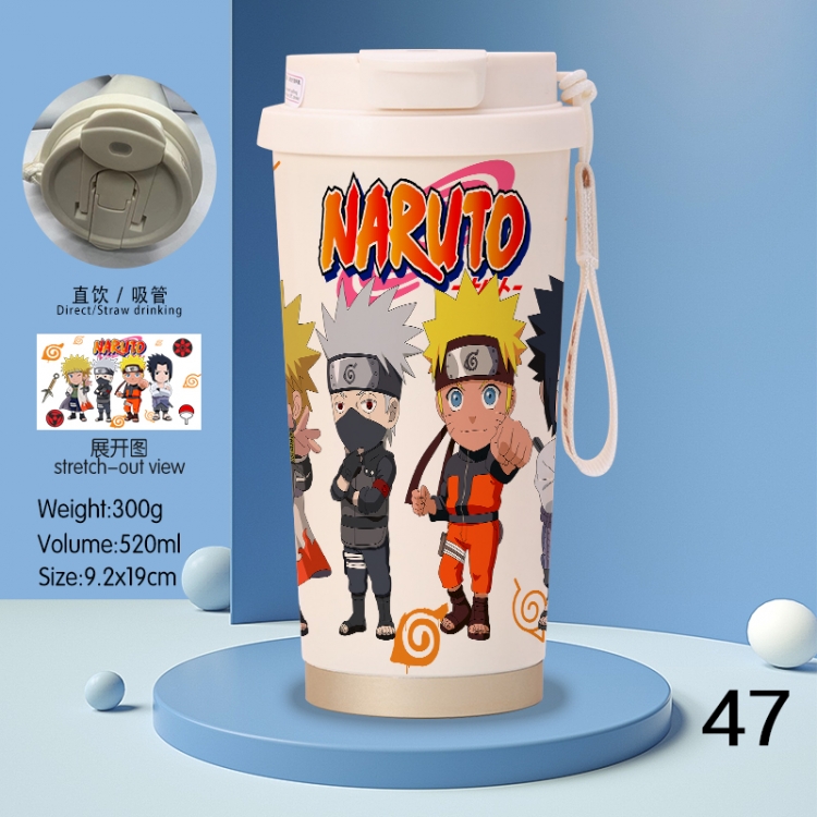 Naruto Anime peripheral stainless steel coffee cup 520ML