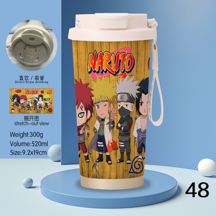 Naruto Anime peripheral stainless steel coffee cup 520ML