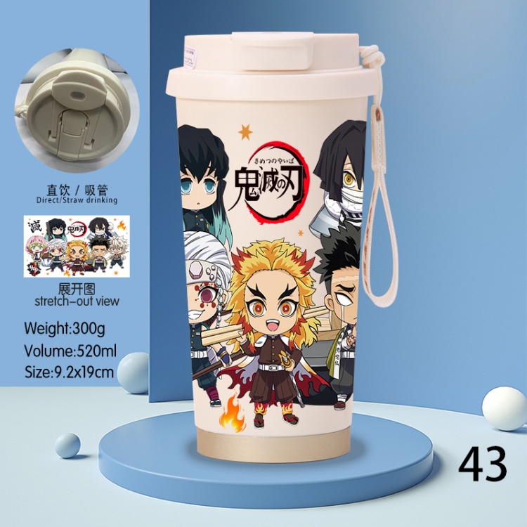 Demon Slayer Kimets Anime peripheral stainless steel coffee cup 520ML