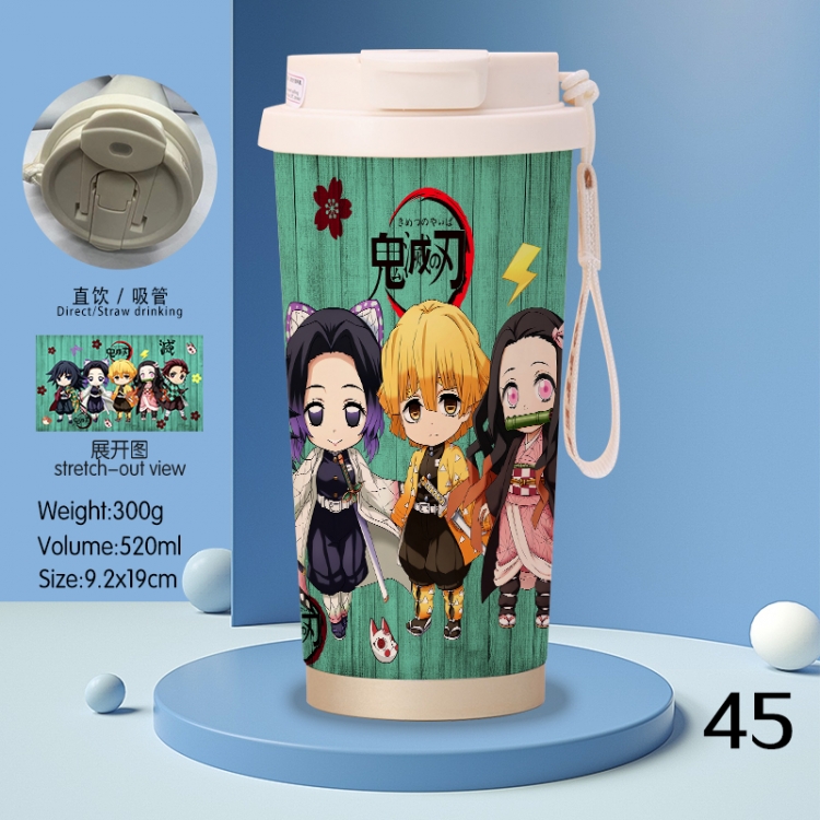 Demon Slayer Kimets Anime peripheral stainless steel coffee cup 520ML