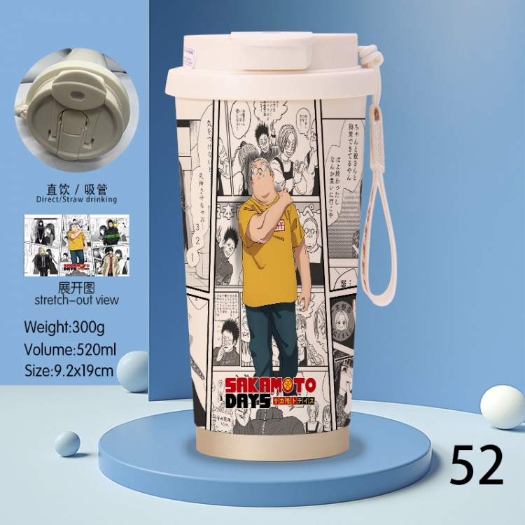 Sakamoto Daily Anime peripheral stainless steel coffee cup 520ML