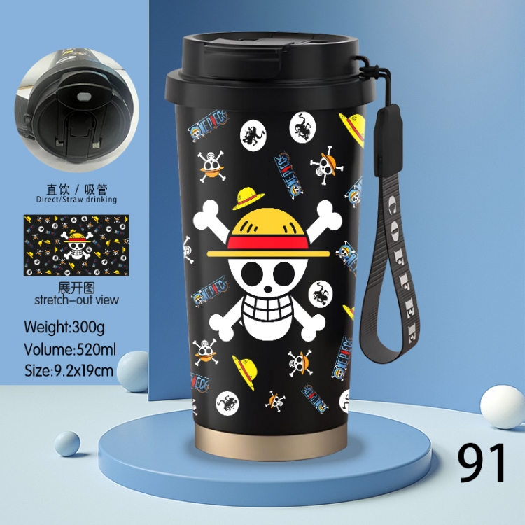 One Piece Anime peripheral stainless steel coffee cup 520ML